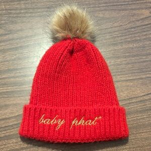 Baby Phat Red Knit Beanie Hat